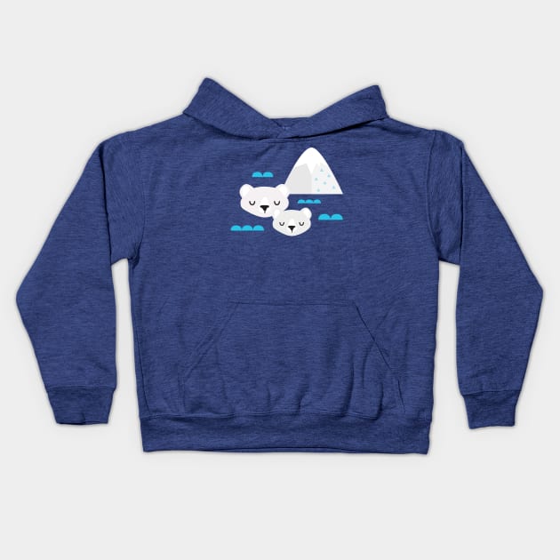 Polar Bears Inuka & Sheeba I Kids Hoodie by littleoddforest